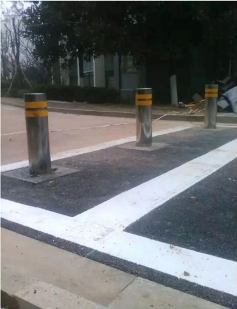 Stainless Steel Metal Traffic Manual Retractable Telescopic Parking Security Bollard For Vehicle Access Control