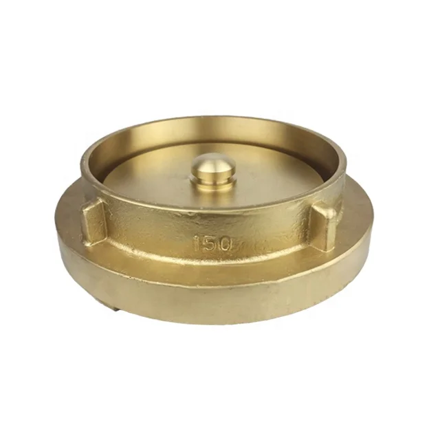 Brass storz hose coupling blank cap fire hydrant cap with chain