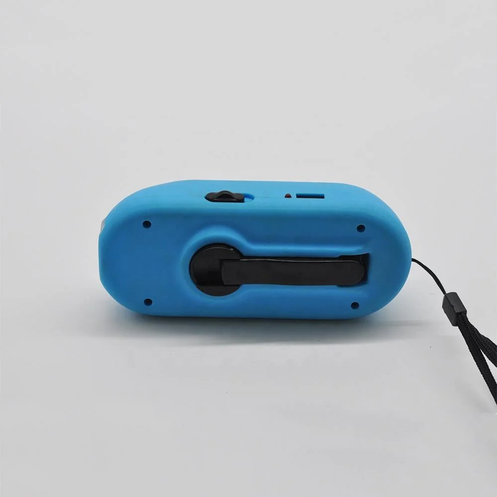 FM Radio 3 LED Dynamo Torch Manual Rechargeable Emergency Hand Crank Flashlight USB Charging ABS Bright Rechargeable Battery