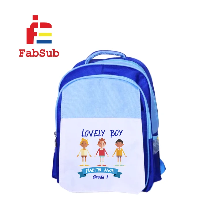 Personalized Wholesale Custom Kids School Bag Sublimation Blank Backpack