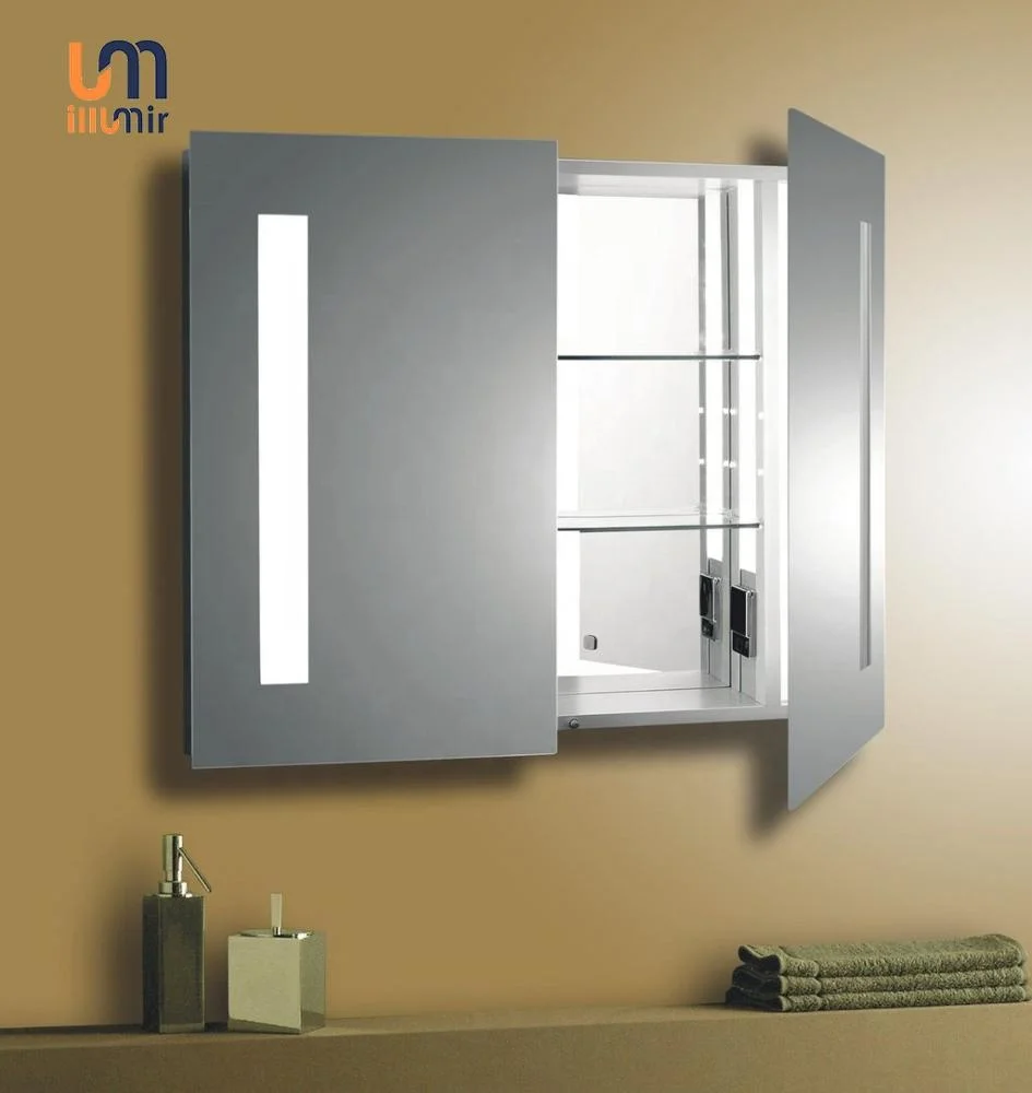 CE ETL IP44 Cosmetic Vanity LED Light Useful Bathroom Mirror Cabinet
