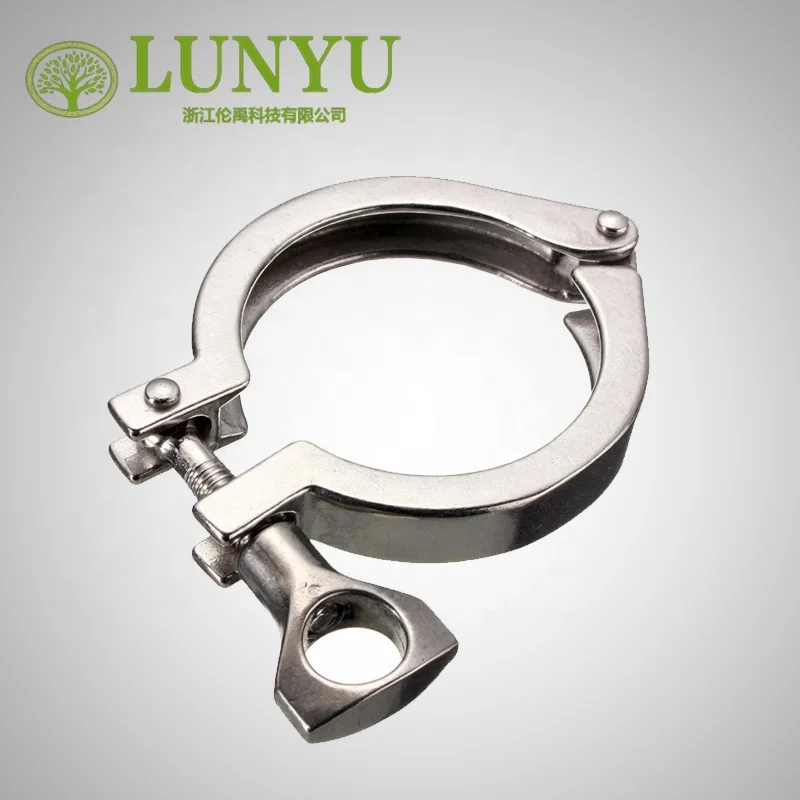 Stainless Steel Sanitary Tri Clover Heavy Duty Clamp For Pipe Fittings