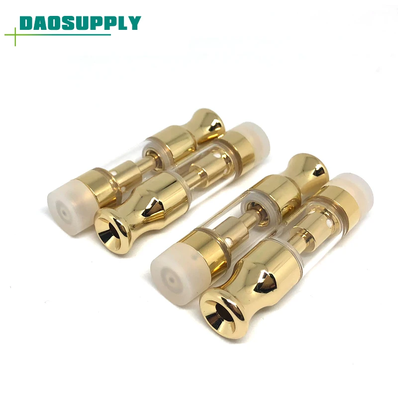 
High Quality Leaking Proof Gold Tip Cbd Oil Cartridge 510 Thread Atomizer 