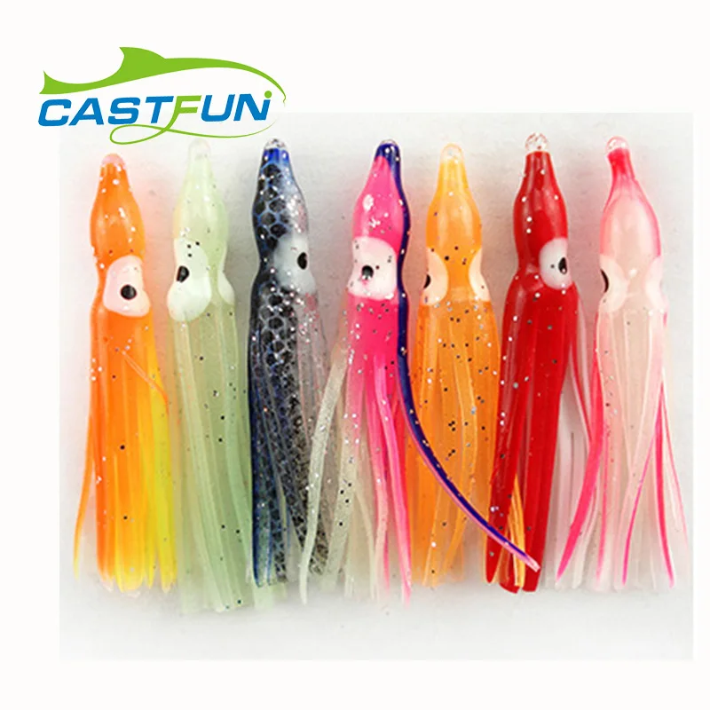 Soft Fishing Lures Rubber 5cm Squid Skirt Mixed Color Octopus Skirt Jigging