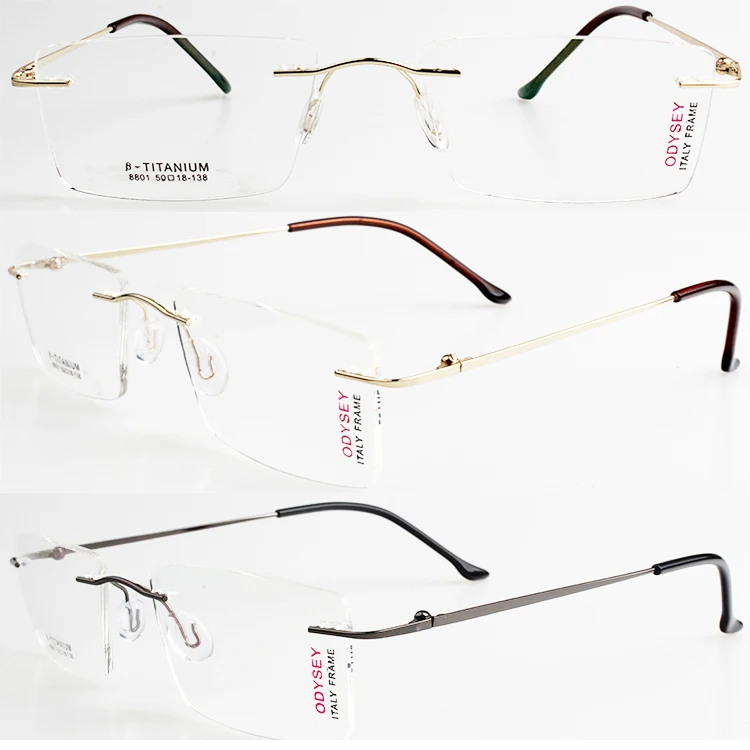 Hot sale Popular Practicability Square Rimless Clip On Sunglasses Uv400 Polarized Prescription Sun Glasses Wholesale