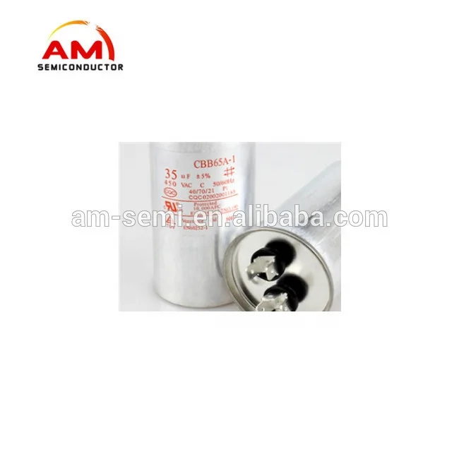 CBB65 capacitor 35UF 450V air conditioning capacitor aluminum shell CBB65A-1 explosion-proof compressor capacitor original electronic components