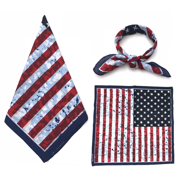 Multifunctional  cotton sport headwraps scarf american flag bandanas