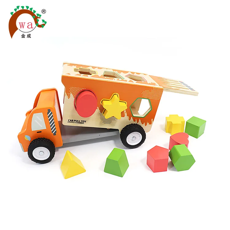 
Wooden Shape Sorting Dump Truck Toy 