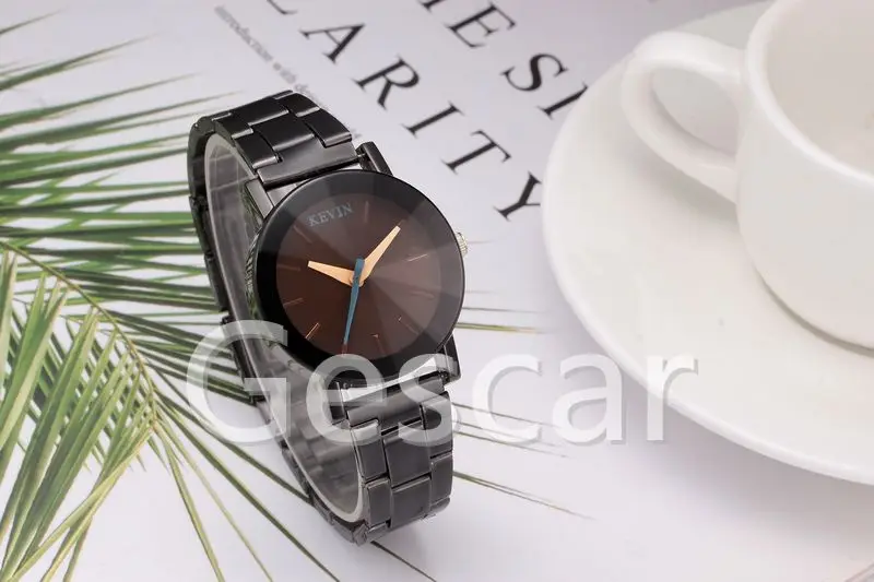 Brown glass minimalist watches KELVIN ladies personality Colors second hand stainless steel wwoor watch relojes de mujer