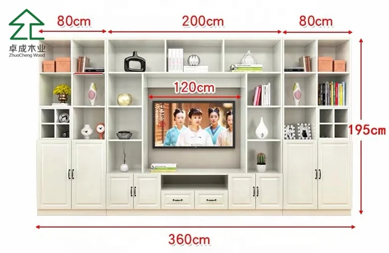 TV cabinet of setting wall an organic whole is contemporary and contracted small family expenses