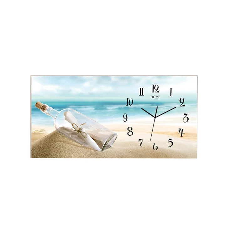Modern Home Decorative Art Design Digital Large Glass Wall Clock