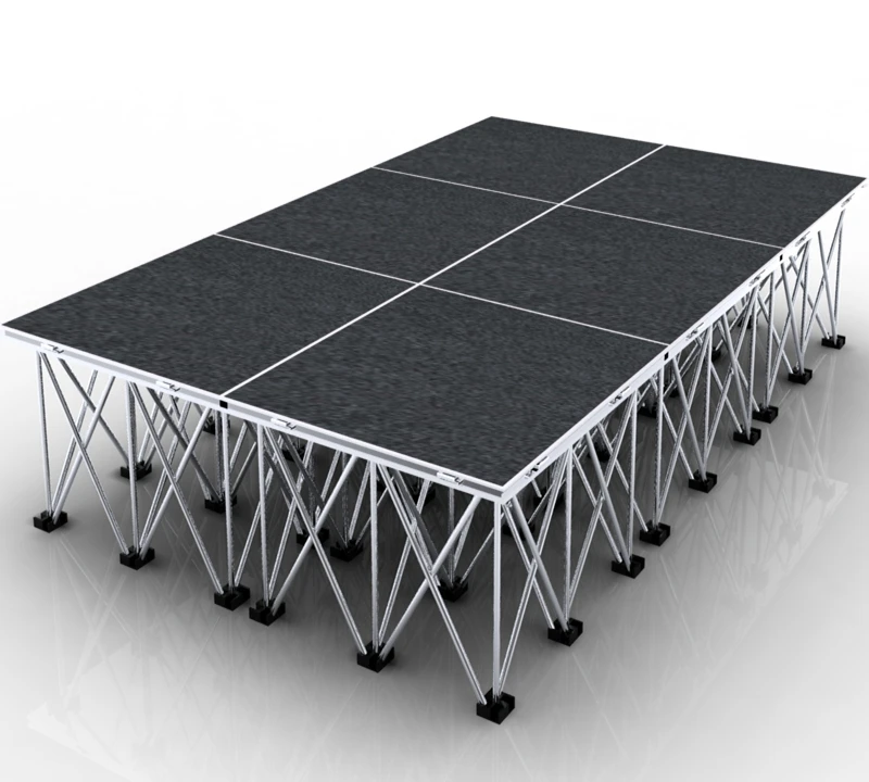 Easy assemble event portable stage with stage platform