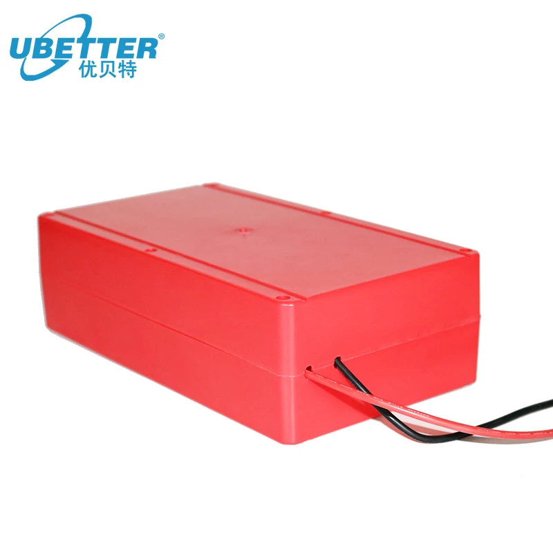 Deep Cycle 18650 24v 12ah Recharge Li-ion battery  Electric Bike Battery With Red Case