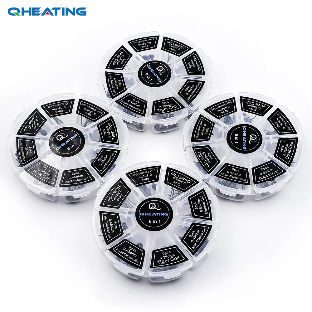 Wholesale ka1 prebuilt fecral alloy heating wire 8 in 1 Combination packages electric fast heating wire