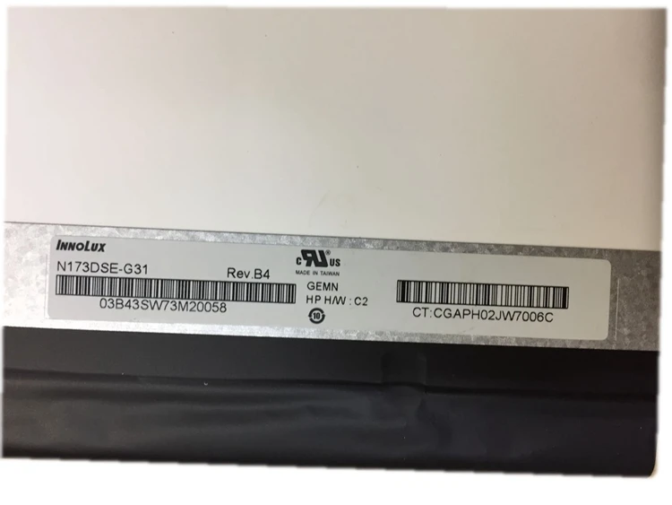 
17.3 inch 40pin EDP 3840X2160 laptop replacement 4k lcd panel N173DSE-G31 