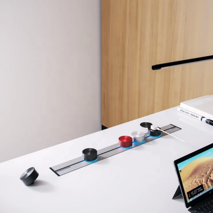 High quality universal grounded electrical outlet power track system and plug adapters