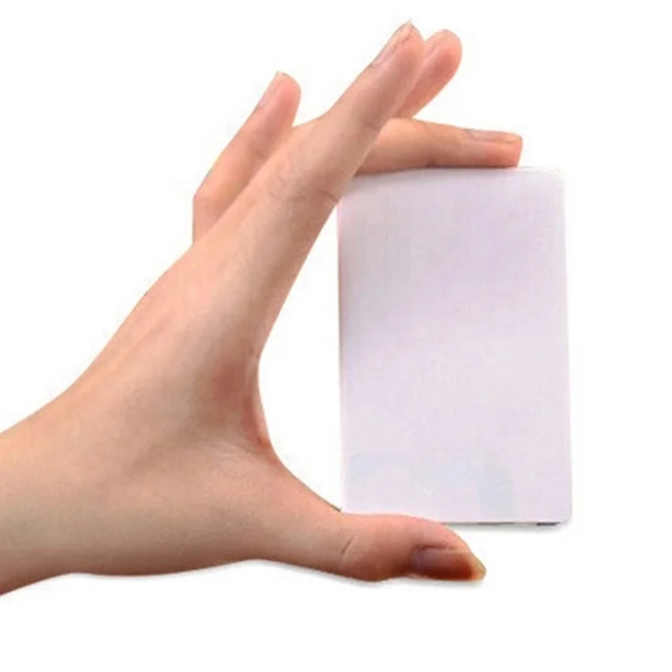 CAFERRIA ультра тонкий внешний аккумулятор Кредитная карта размер тонкий power bank Встроенный micro USB кабель для смартфона