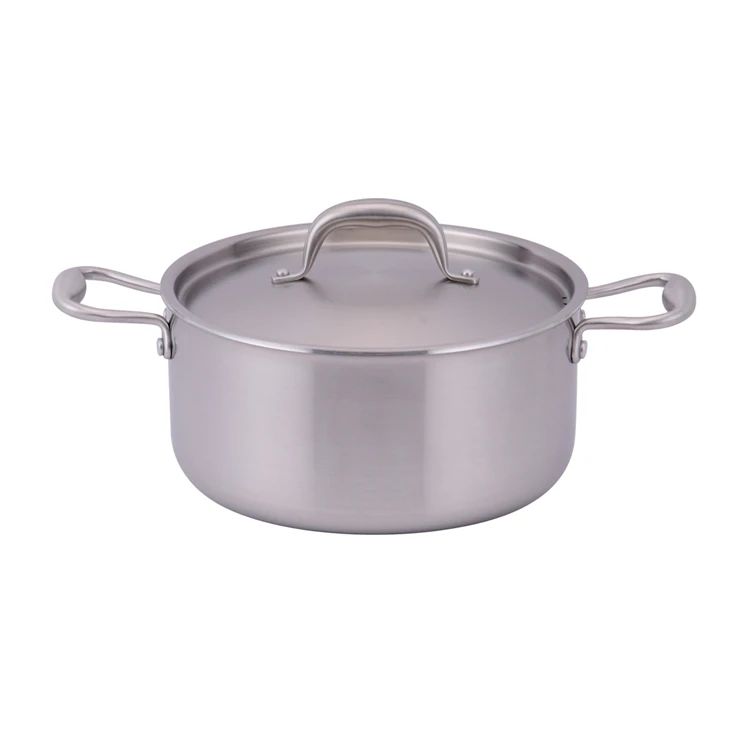 Three a stainless steel cookware 3-ply clad with encapsulated base 5pcs set