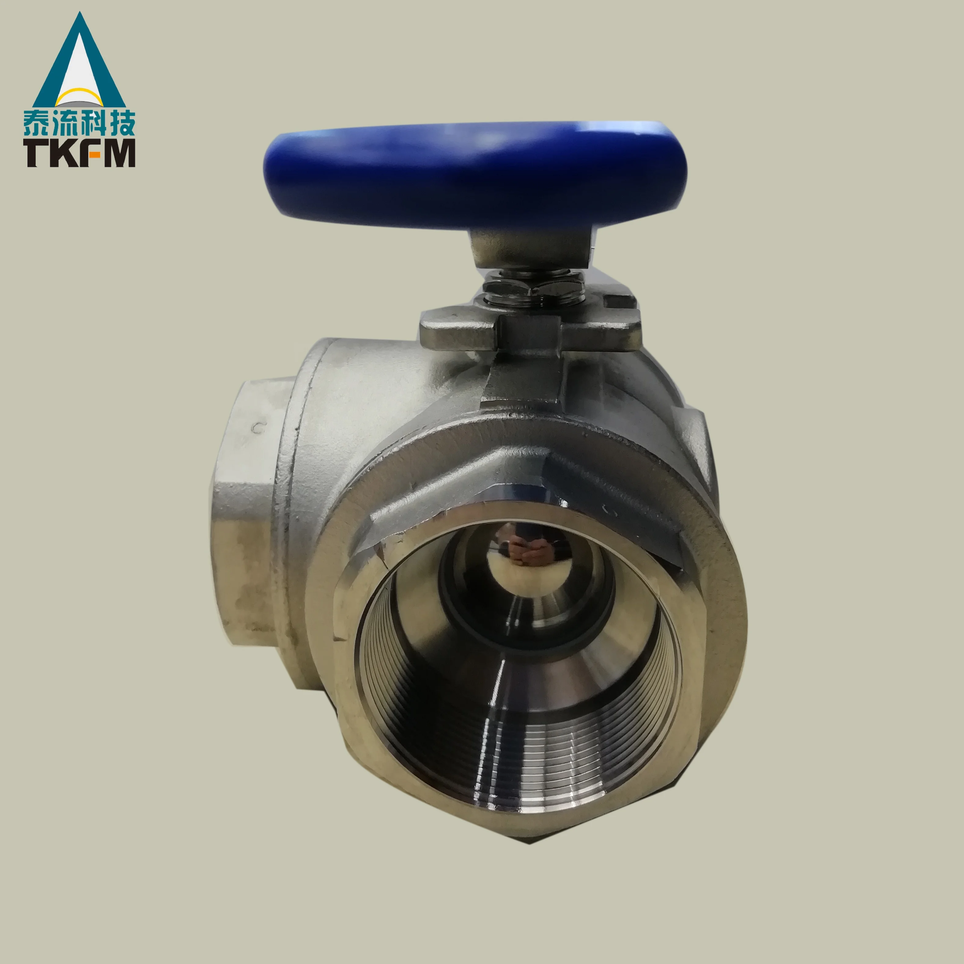 TKFM good price threaded dn100 3 way ball valve cf8m 1000 wog