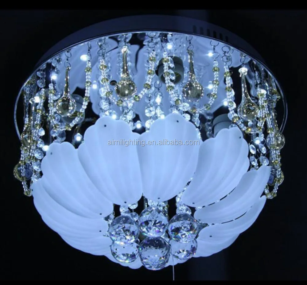
2021 New design cheap price modern crystal ceiling light with mp3 bluetoth and RGB and remote control,factory cheap price 