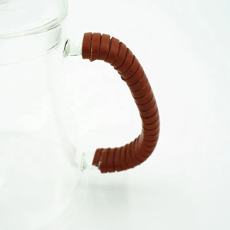 600ML  Manual Borosilicate glass pour over  coffee kettle with lid