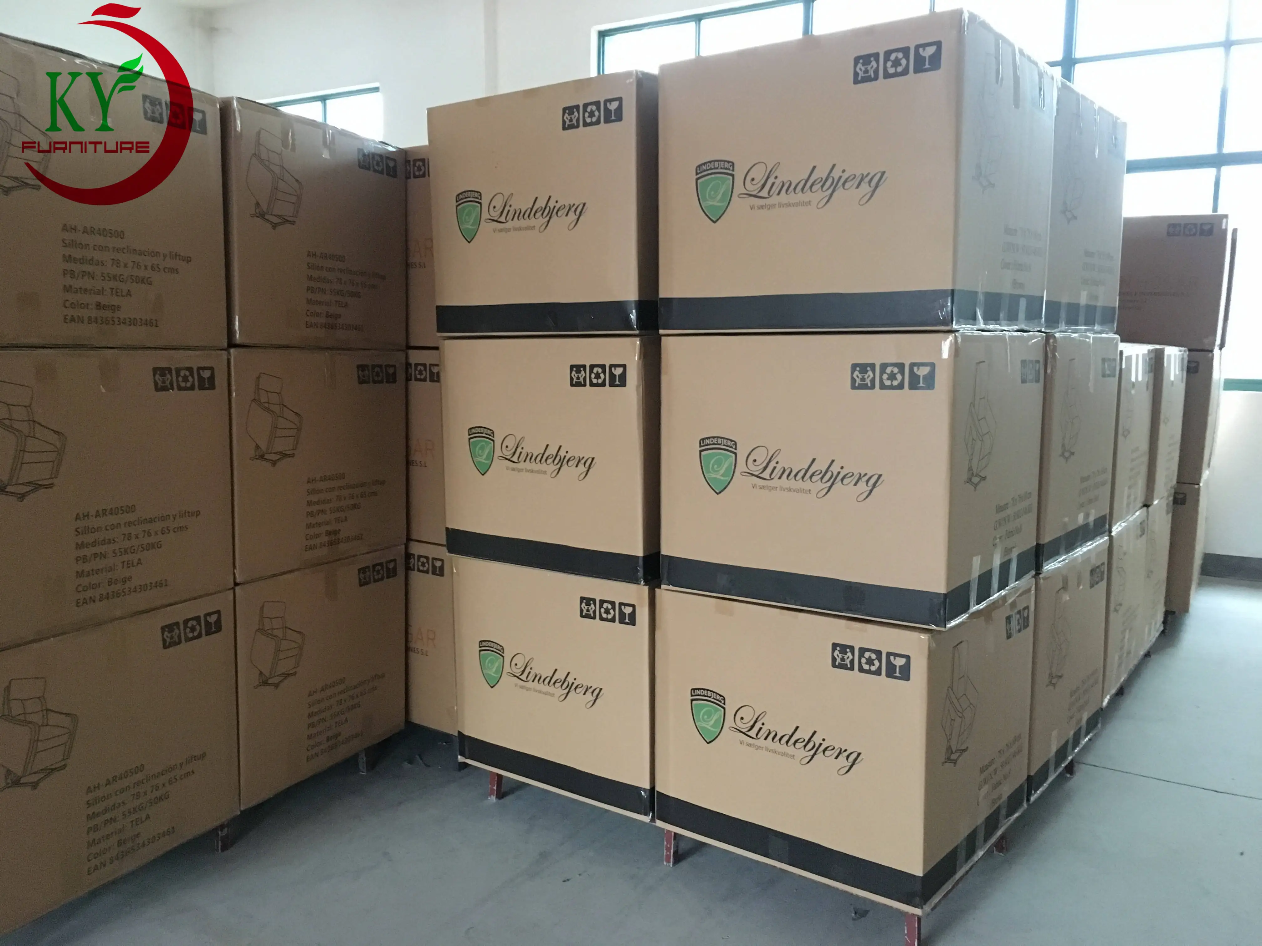  Массажное кресло JKY Furniture из искусственной кожи с дистанционным управлением и мягким