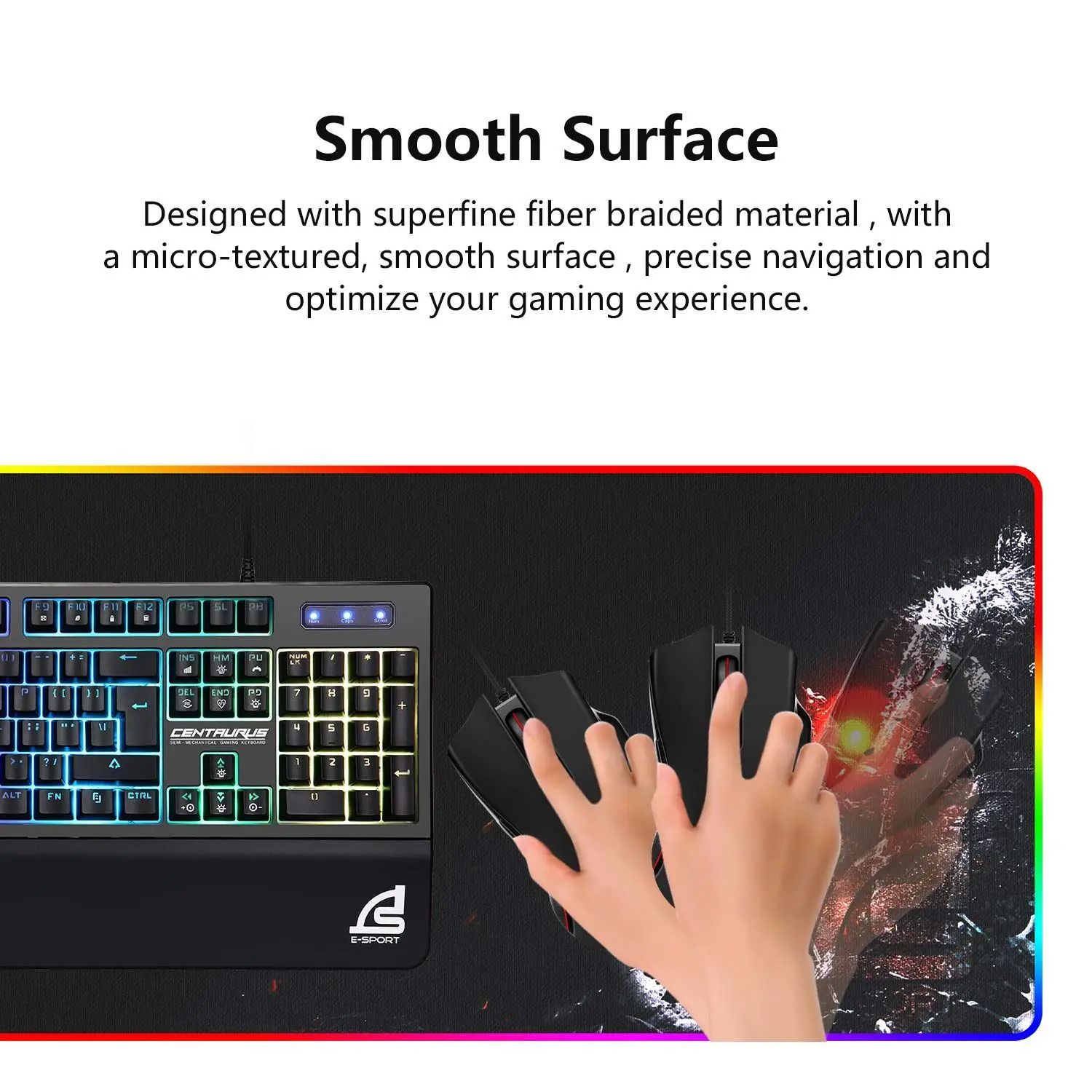 RGB Computer Mousepad LED USB Charging Large Mouse Pad With Logo For custom LOGO 10W qi fast wireless charger mouse pad