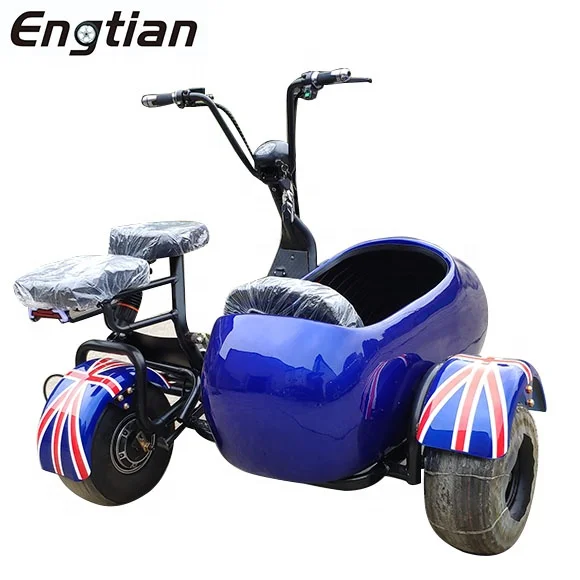 Fashion no folding 60V/72V 1000W 3 Wheel Electric Scooter For Adults electric bike conversion kit moped for sale