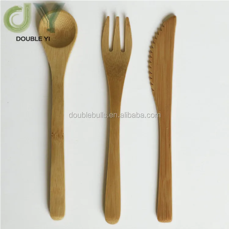 
Factory wholesale Western bamboo cake knife, solid bamboo dinner knife for children 