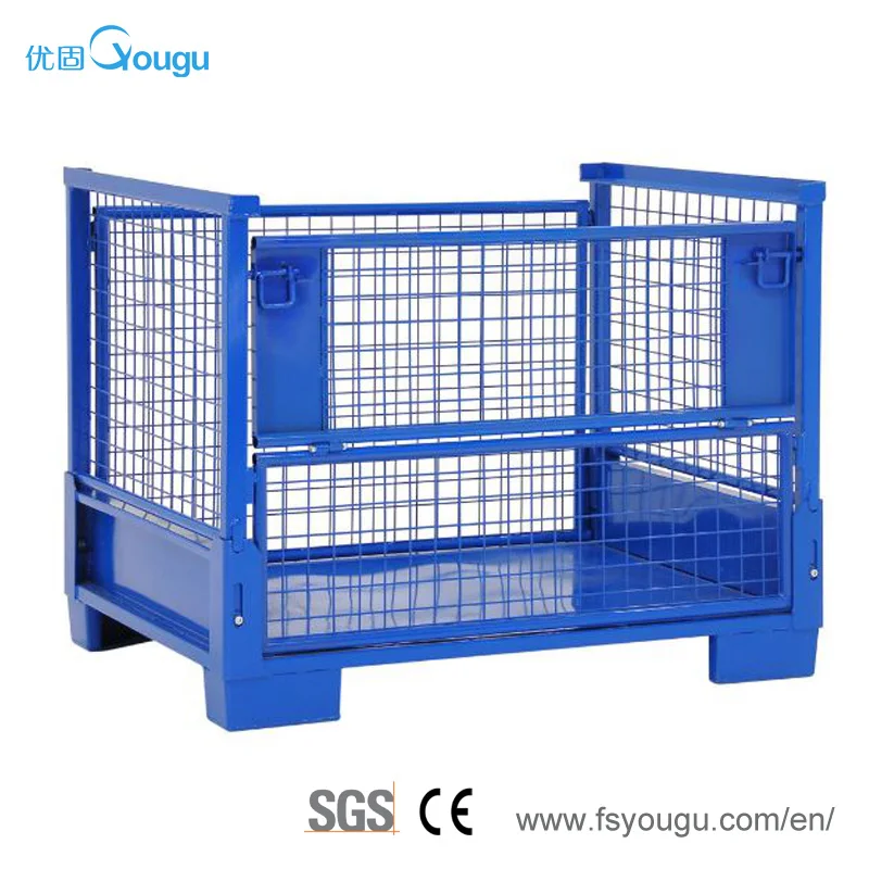 General purpose warehouse warehouse supermarket cago mobile storage container and metal steel storage box pallet