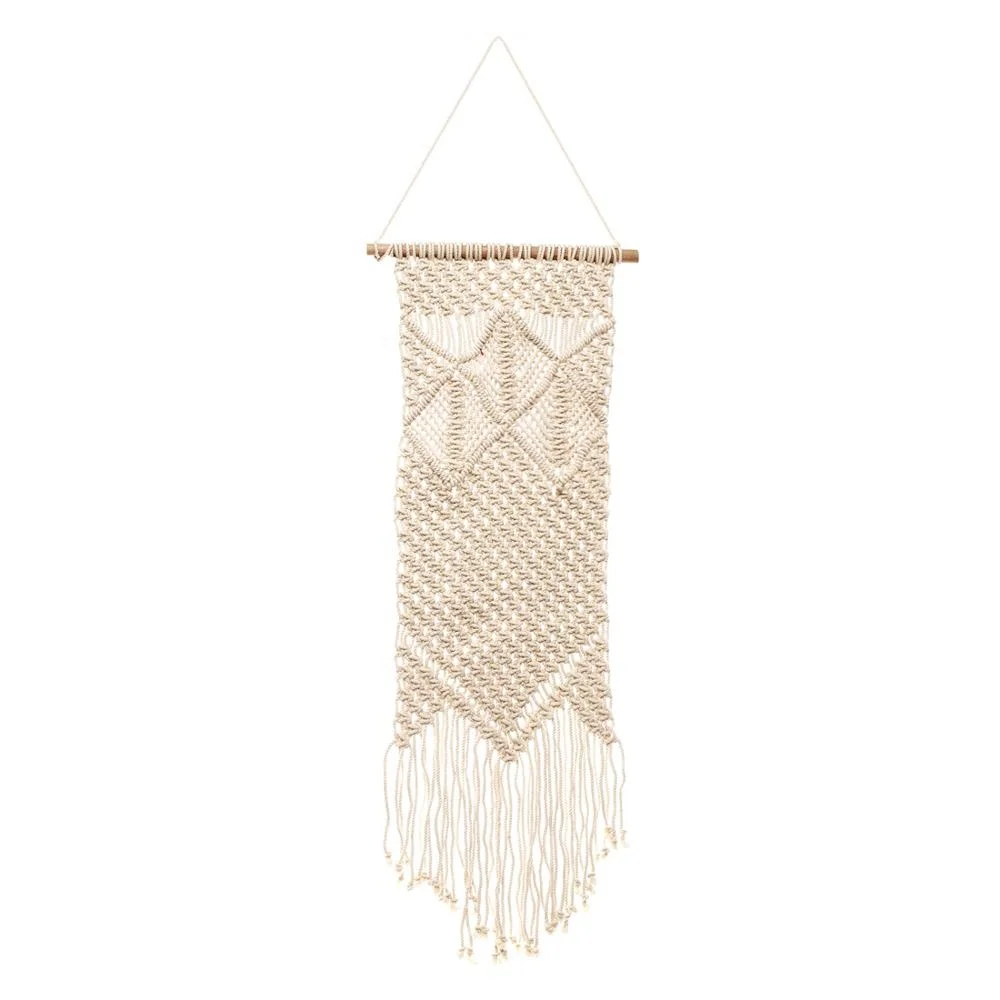 100% Organic Nordic Tapestry Home Accessories Hand Made New Design 2019 Macrame Wall Hanging Design Bedroom,living Room Fabric