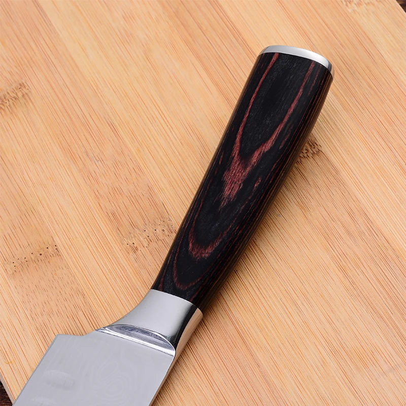 
Timhome High Carbon Stainless Steel knife withPakka Wood Handle Kitchen Santoku Knife 