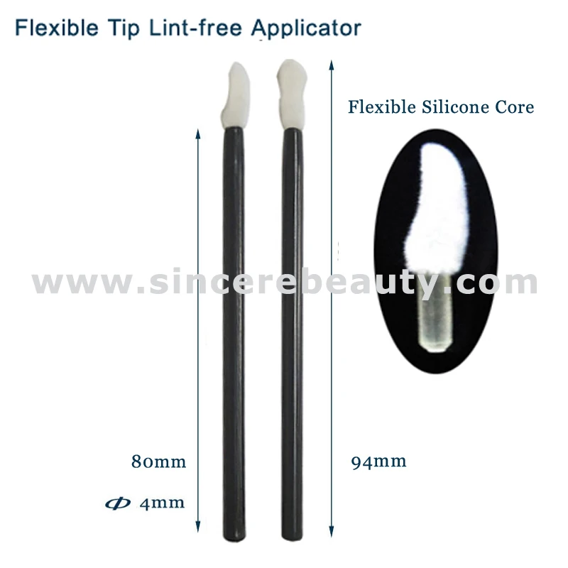 
Crystal Handle Disposable Lip Gloss Wand with Flocked Lint-free Applicator 