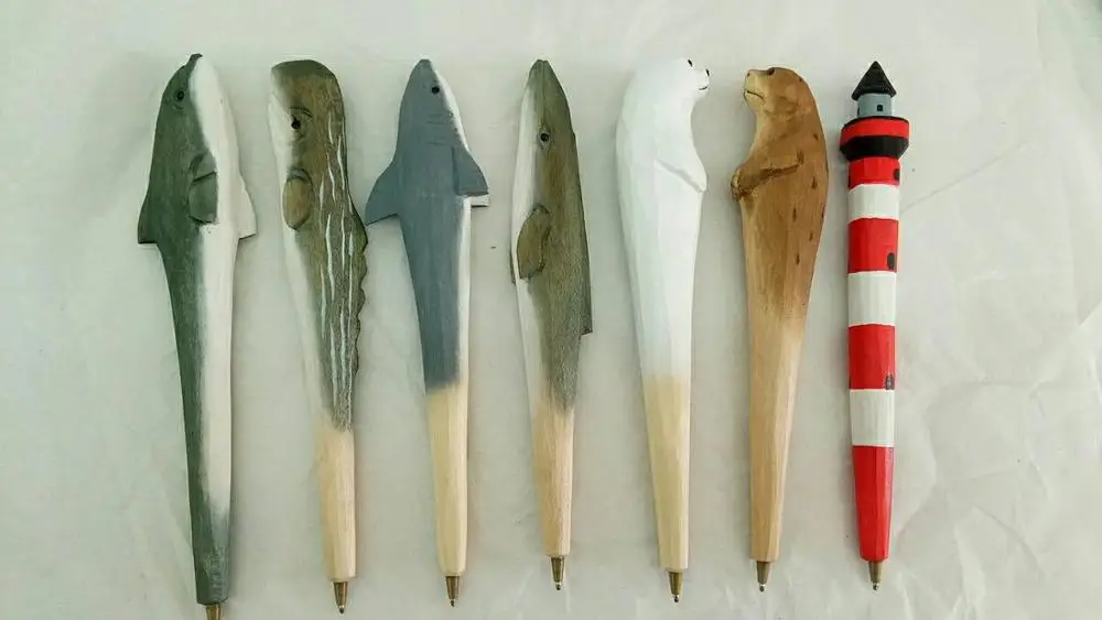 Cute Handmade Classic Hot Wood Animal Pen Ballpoint Pens Animal Style Wood Animal Pen