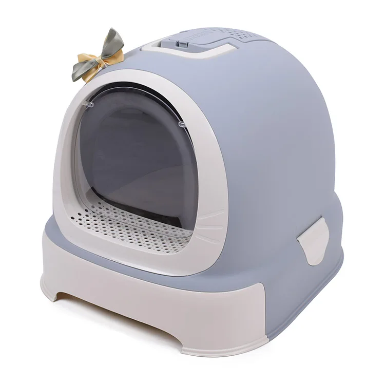 Wholesale Pet Clean Up Enclosed Training Large Space Pet Luxury Cat Toilet Litter Box, Cat Toilet Box