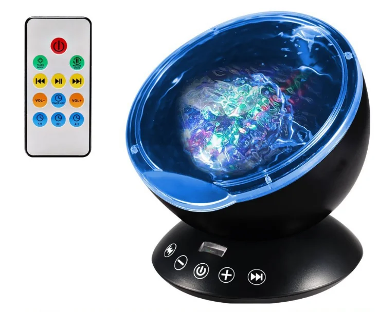 
Ocean wave night light projector remote control LED night light lighting 