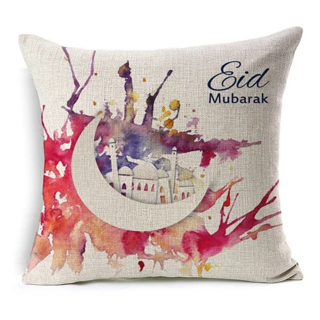 Наволочка для подушки Рамадан с принтом на заказ, льняная наволочка для домашнего дивана, украшения, подарки Рамадан, товары для украшения вечеринки
