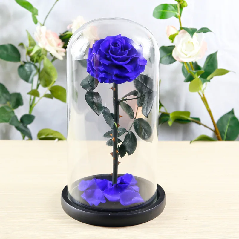 
Happy mothers day gift Yunnan Kunming artificial flower preserved flower rose glass 