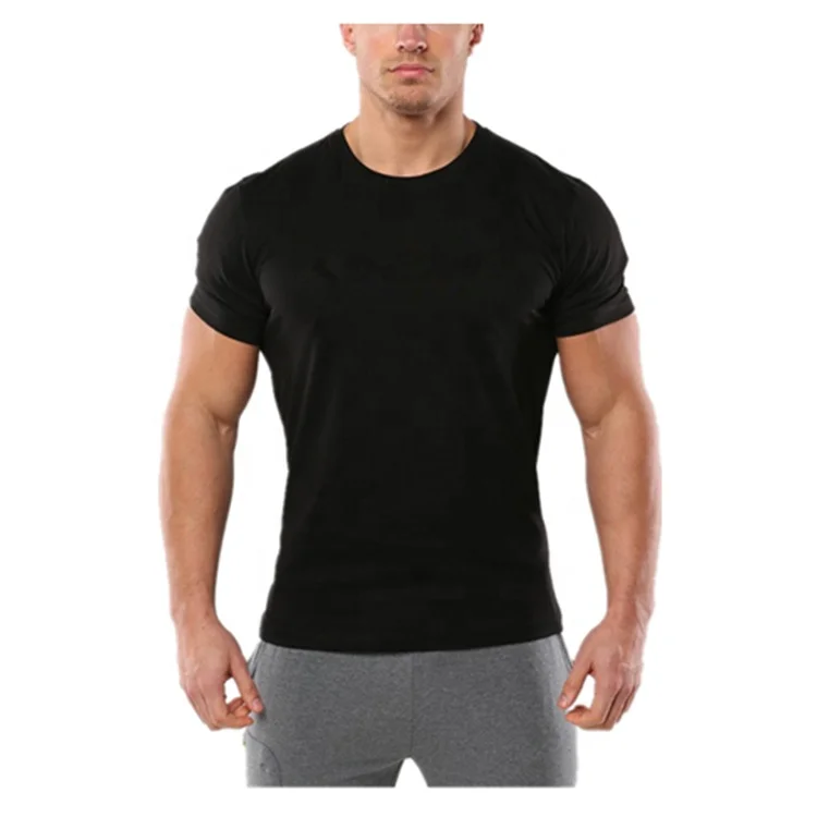 Спортивные тренировочные высококачественные мужские футболки из 100% хлопка с принтом на заказ от