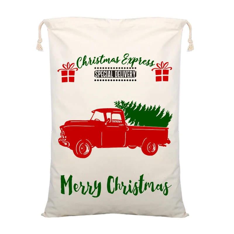 High King 2021 Hot sale canvas Santa sack bag christmas for New Year