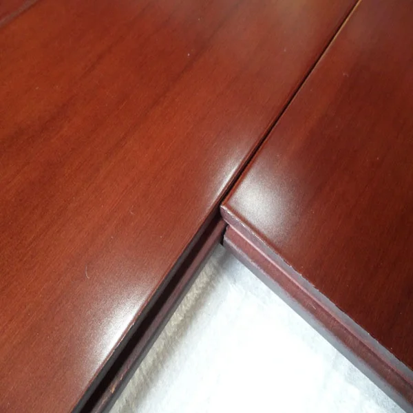 UV Coating Natural Color African Mahogany Solid Parquet Wood Flooring