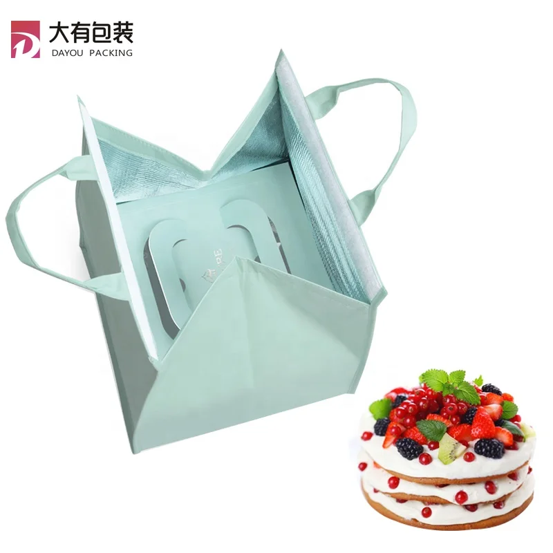 Customized Logo Aluminium Foil Beer Can Water Bottle Laminated Reusable Lunch Insulated Meal Prep Cooler Bags For Cake