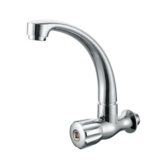 Plastic Wall Mounted Gooseneck Kitchen Sink Faucet