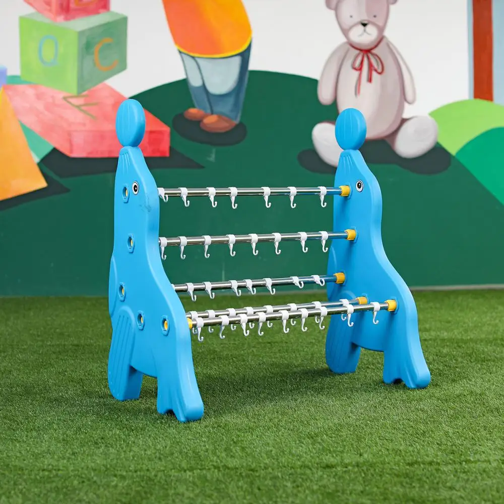 
Kindergarten plastic toy shelf indoor playground cute toys shelf for kids 