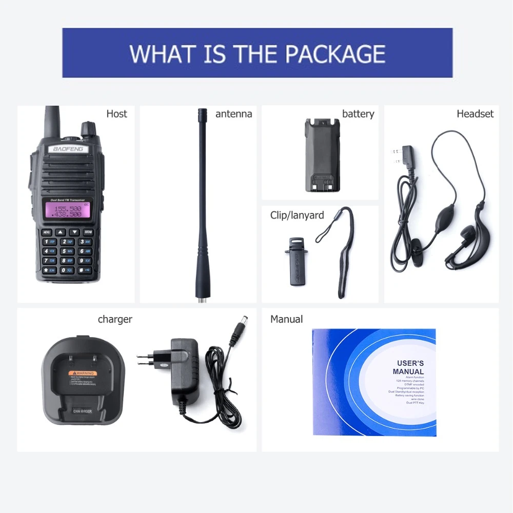  Bf UV-82 иди и болтай Walkie Talkie “иди двойной PTT портативный УКВ Ham CB радио станция UV82 охотничий оптический трансивер двухстороннее от