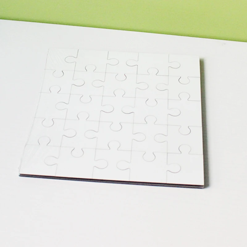High quality Blank Sublimation MDF Wooden jigsaw DIY printed square shape jigsaw puzzle