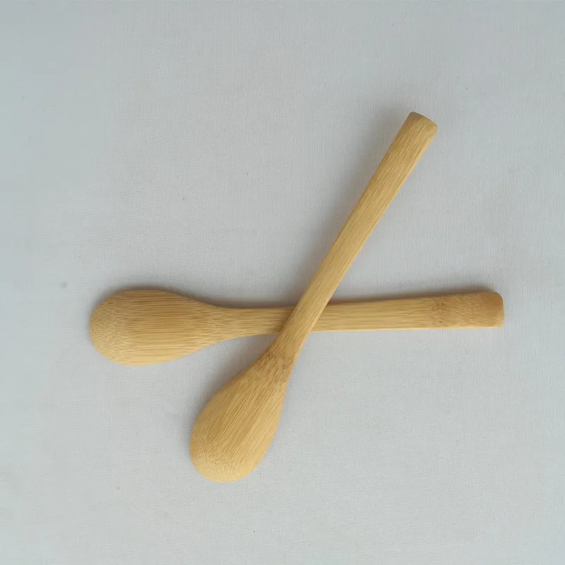 High quality wholesale price reusable 16cm bamboo wooden spoon wooden tea spice spoon scoop mini bamboo spoon