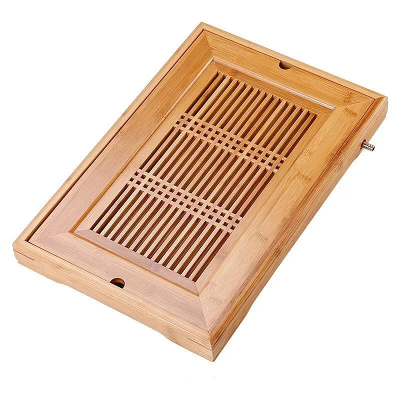 Small Tea Serving Tray Home Bamboo Tea Set Plate Board