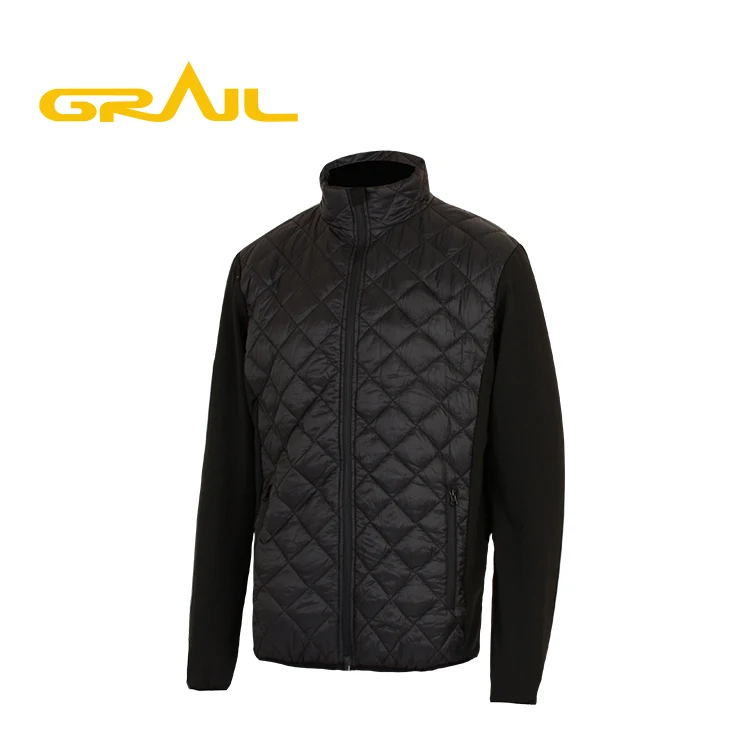 Hot selling fashion long sleeve custom black hybrid jacket men winter coat