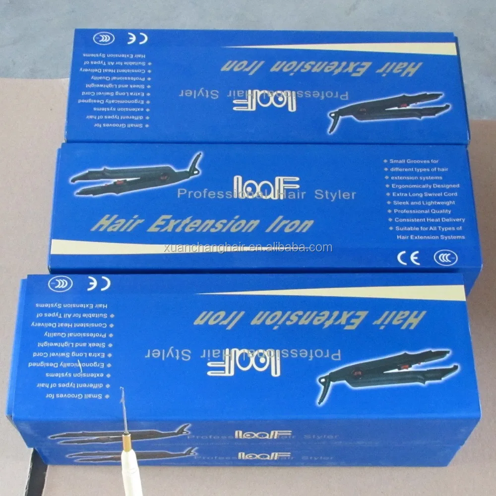 Professional Control Temperature iron loof  hair extension melting iron